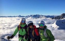 Insted students ski in chamonix