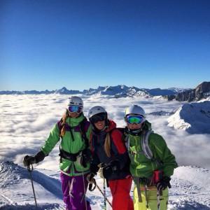 Insted students ski in chamonix